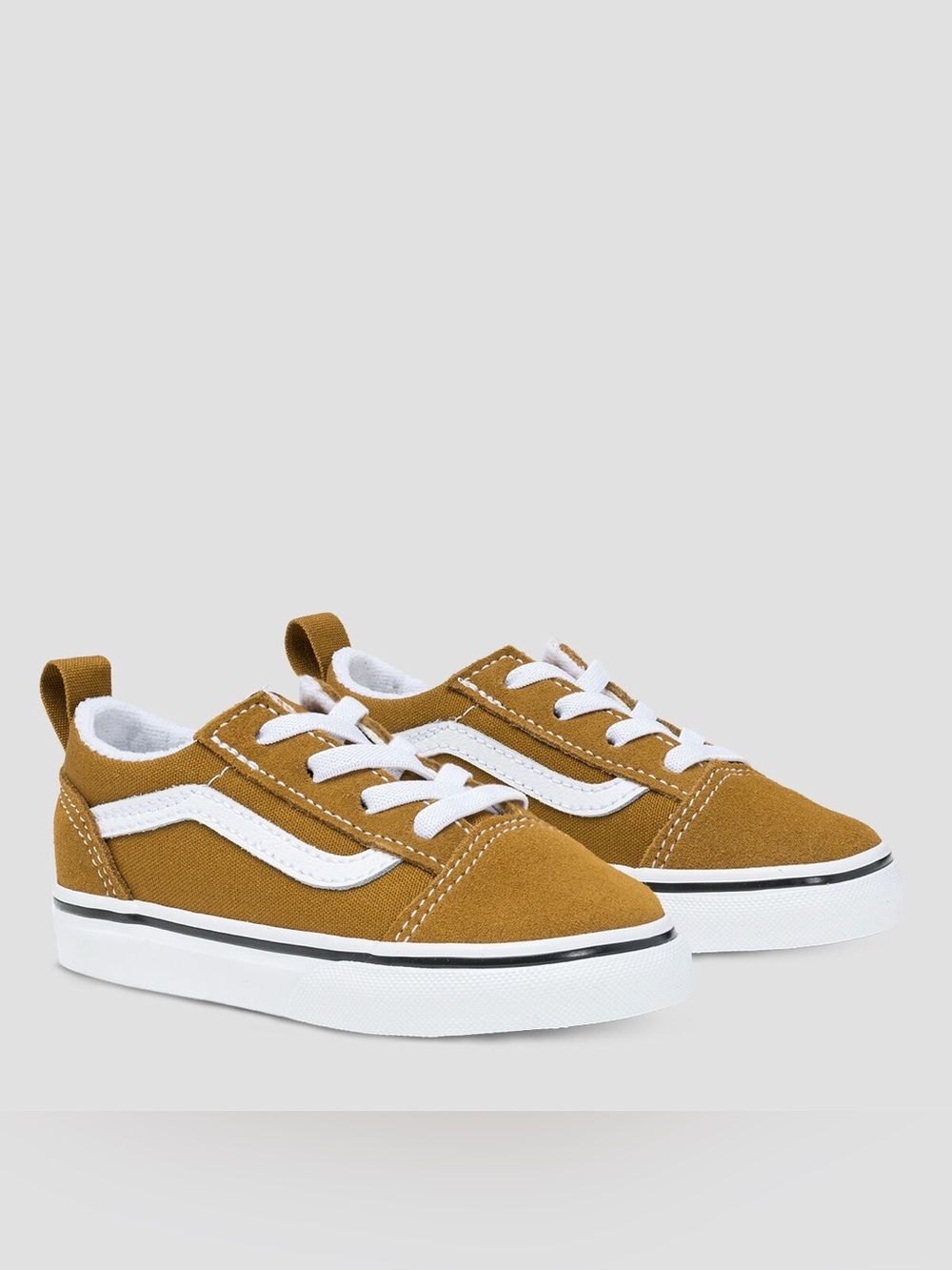 Vans Toddler Old Skool Golden Brown Elas Sneakers size 4 NIB